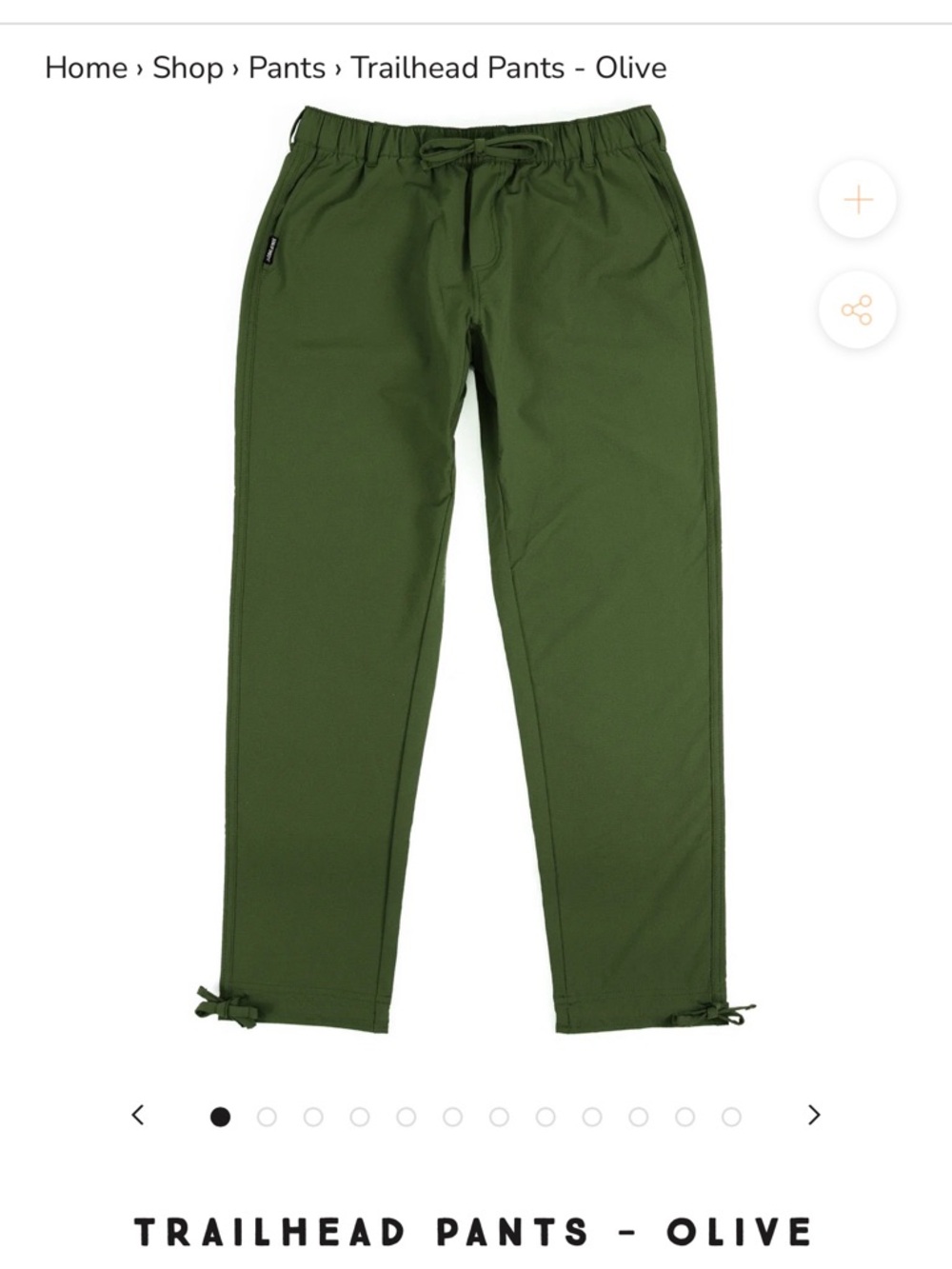 Coalateee Trailhead Olive Pants Small Regular